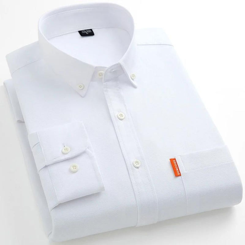 Camisa Social Masculina Oxford 100% Algodão Tecido Leve e Respirável