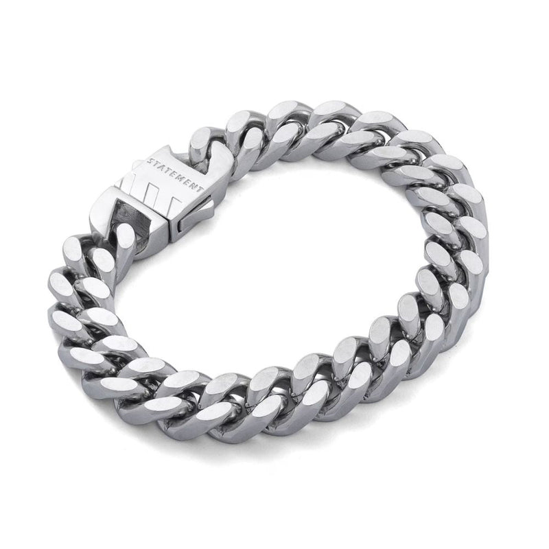 Pulseira Masculina Viking Corrente Cubana Aço Inoxidável