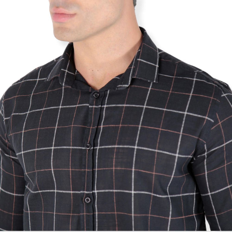 Camisa Social Masculina Xadrez Flamê Linha Urbano Style