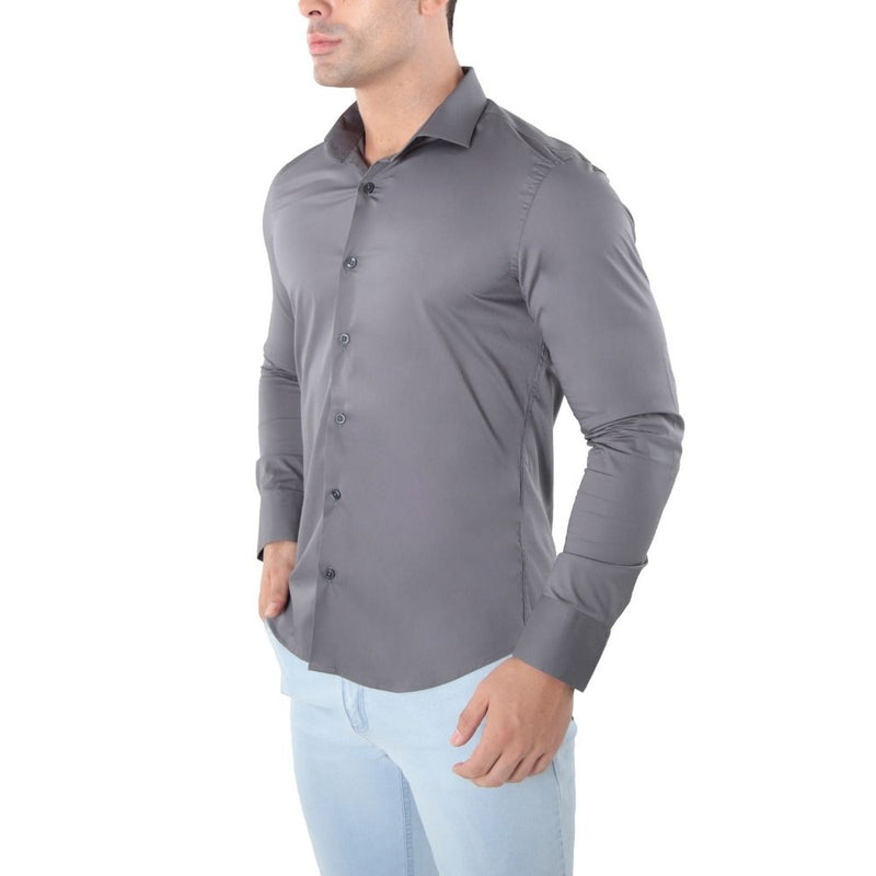 Camisa Social Masculina Slim com Elastano Linha UrbanoStyle