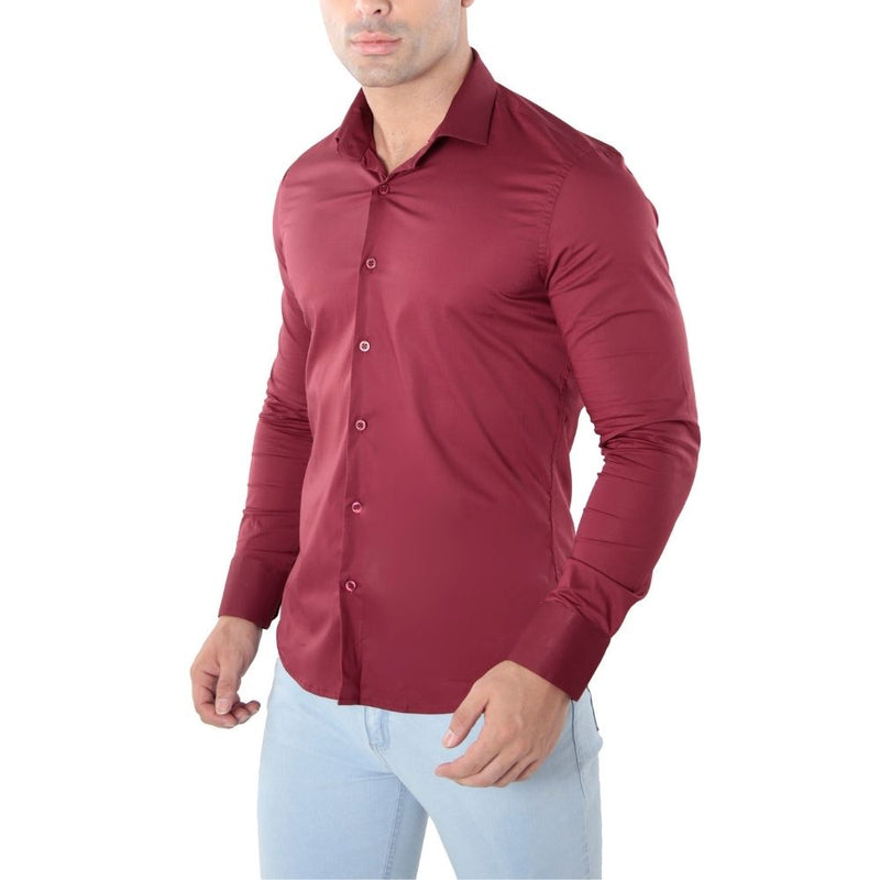 Camisa Social Masculina Slim com Elastano Linha UrbanoStyle