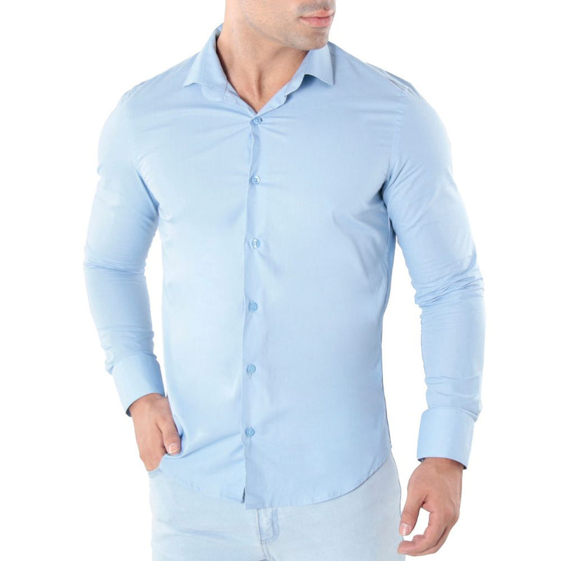 Camisa Social Masculina Slim com Elastano Linha UrbanoStyle