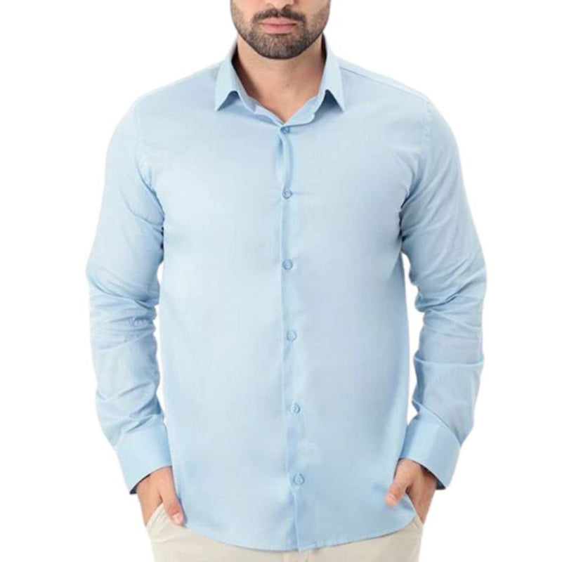 Camisa Social Masculina Slim Fit Manga Longa Linha UrbanoStyle