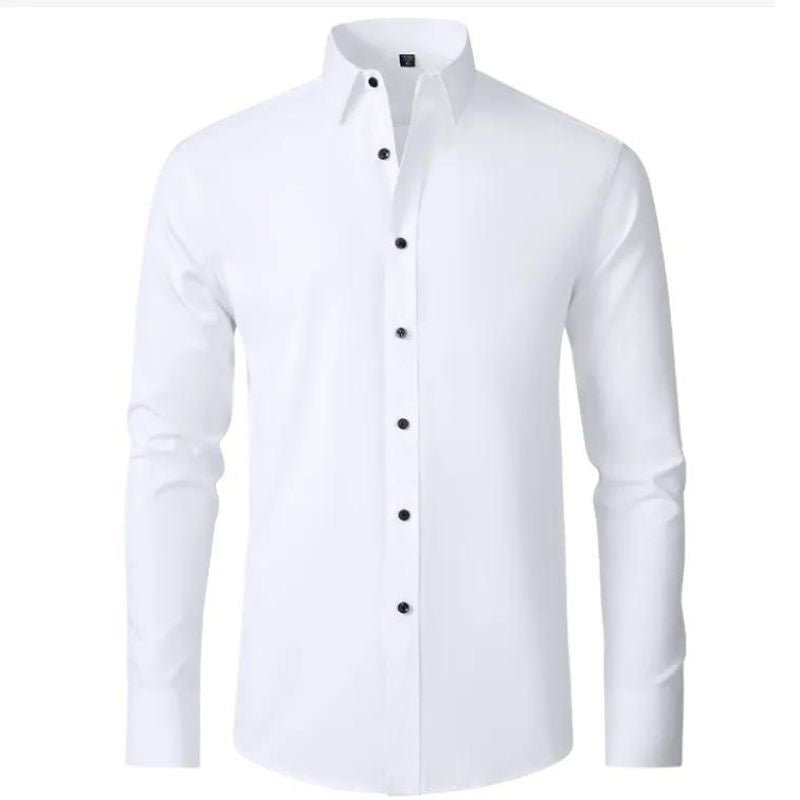 Camisa Social Masculina Manga Longa Anti - Rugas com Elastano