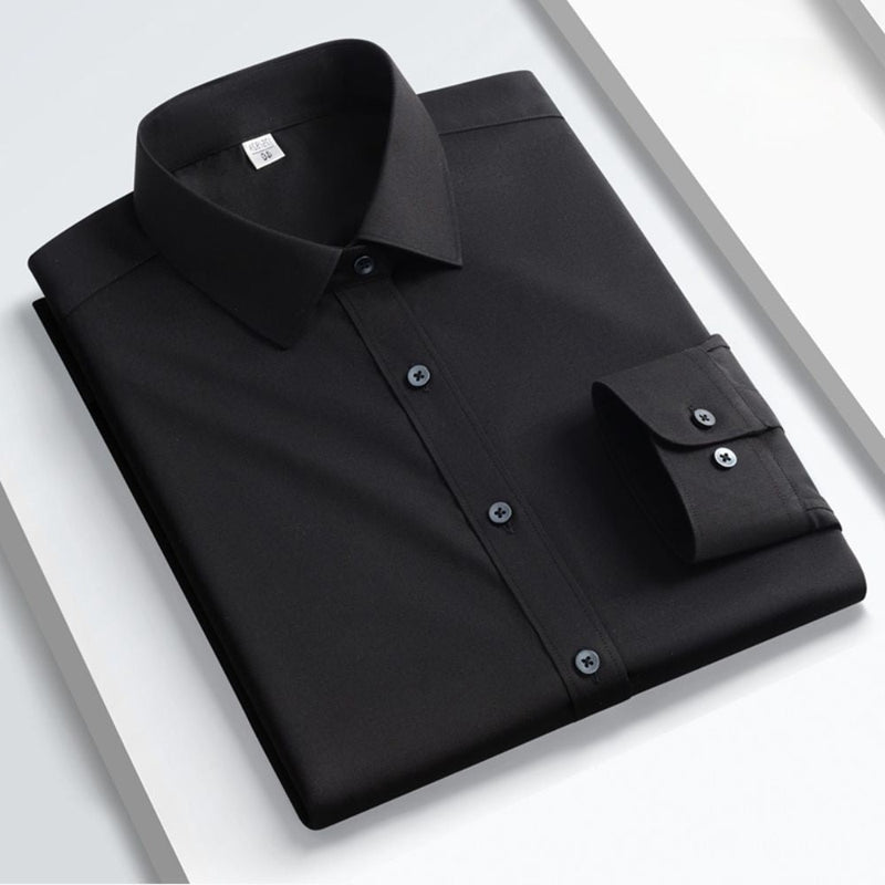 Camisa Social Masculina Slim Anti-Rugas e Alta Elasticidade