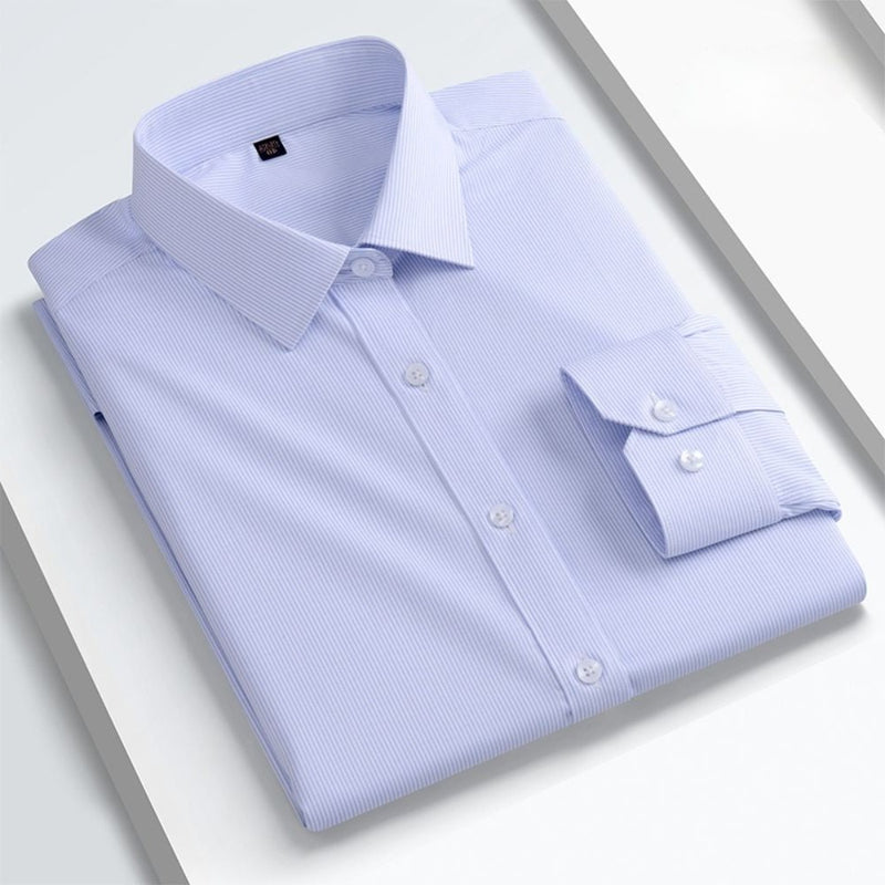 Camisa Social Masculina Slim Anti-Rugas e Alta Elasticidade