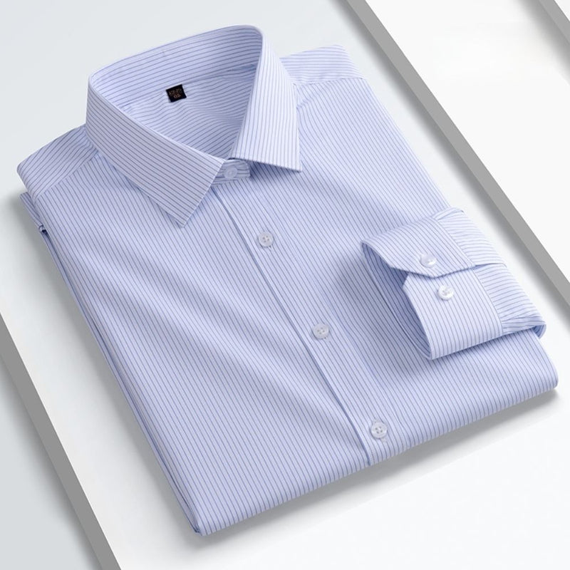 Camisa Social Masculina Slim Anti-Rugas e Alta Elasticidade