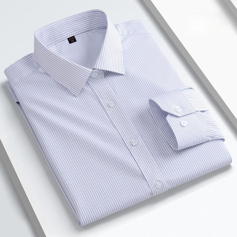 Camisa Social Masculina Slim Anti-Rugas e Alta Elasticidade