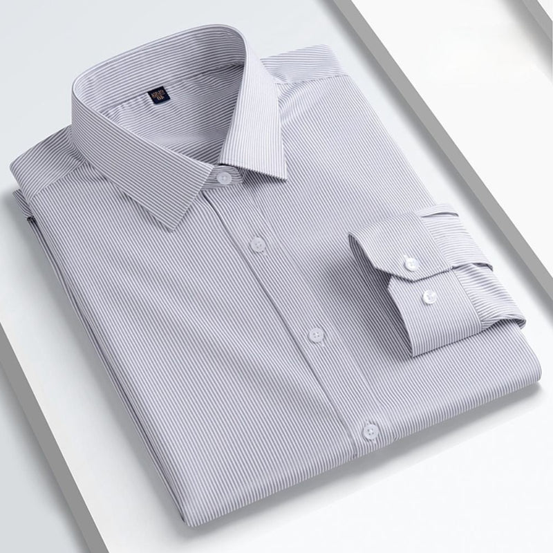 Camisa Social Masculina Slim Anti-Rugas e Alta Elasticidade