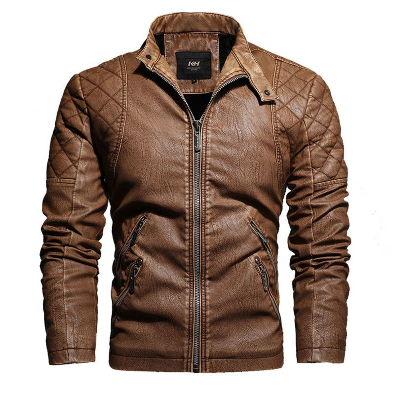 Jaqueta Masculina de Couro PU  Moda Motoqueiro