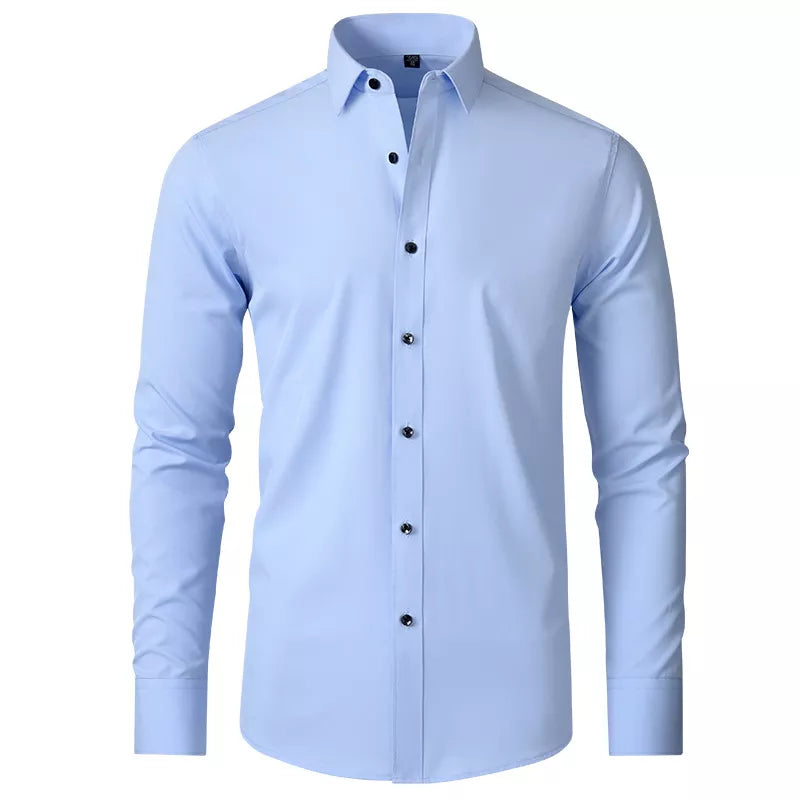 Camisa Social Masculina Manga Longa Anti - Rugas com Elastano